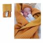 Preview: Babydecke Baumwolle Waffelpiqué Farbe: sonnengelb